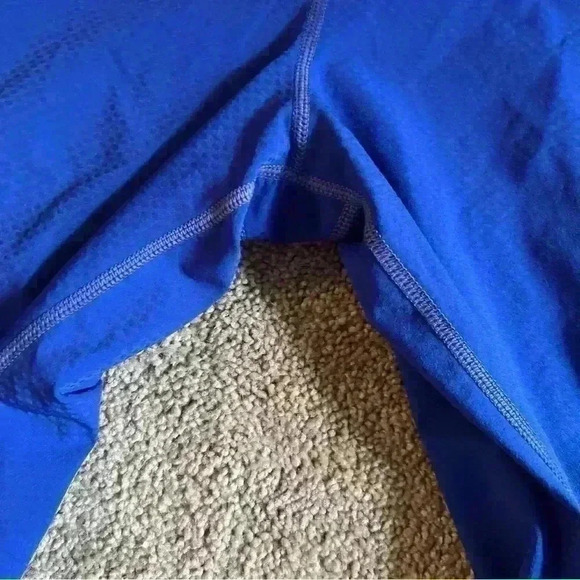 Athleta Capri Leggings Blue Size Small W/ Stash Pocket Workout Bottoms Yoga - Picture 5 of 8